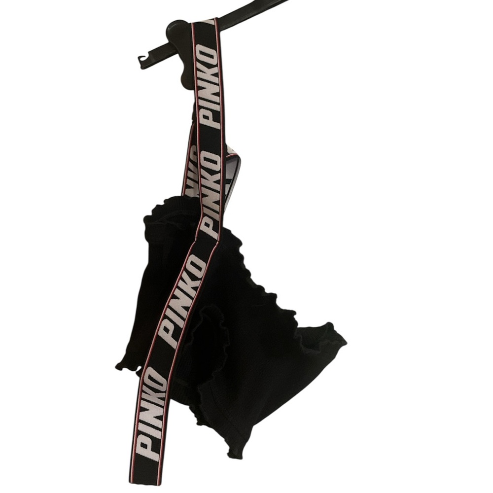 Pinko Black one strap crop top